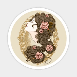 The lady of roses Magnet